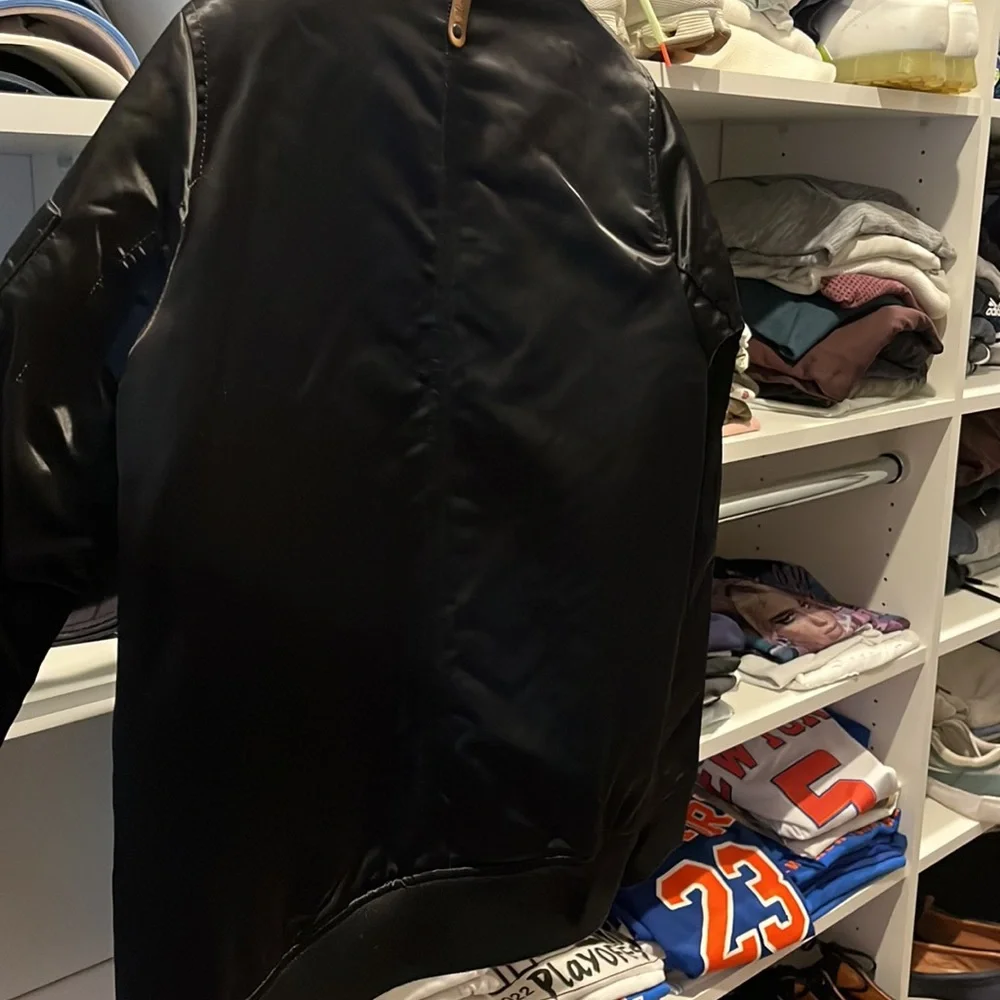 Brand new Mackage mini boys black satin bomber size 14